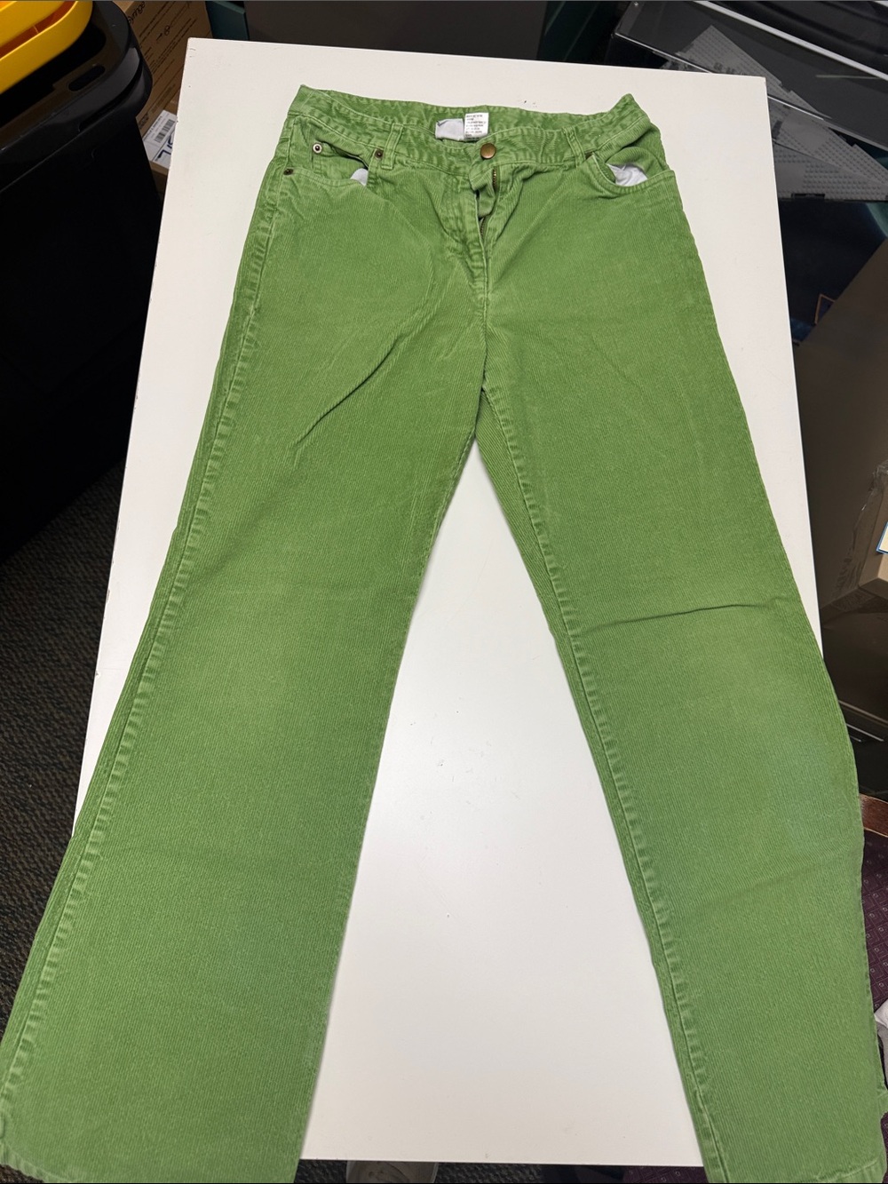 Talbots Lime Green Flared Wide-Leg Jeans